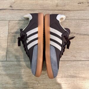 Adidas Dark Brown and Light Gray Samba Sneakers - The Gate